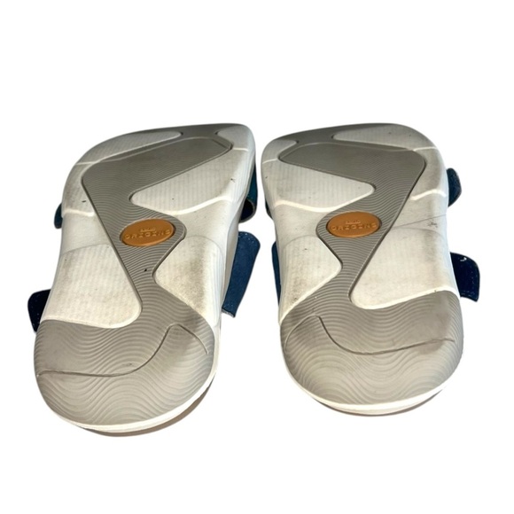Earth Origins Vesper Slides Slip On Sandals Cushioned Casual Velcro Blue Size 8 - Picture 7 of 9
